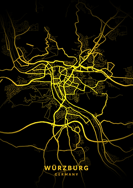 Wurzburg Germany City Map