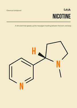 Nicotine Molecule Art