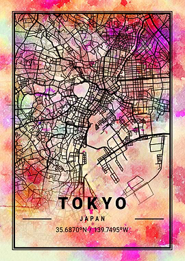 Tokyo City Map Japan