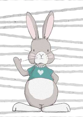 Cute Rabbit Kids Wall Art