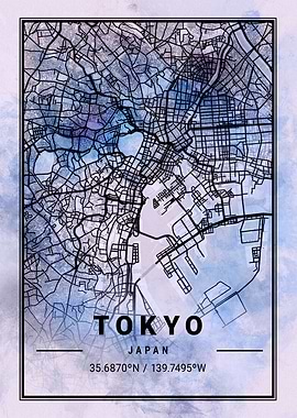 Tokyo City Map Japan