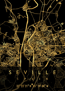 SEVILLE MAP SPAIN