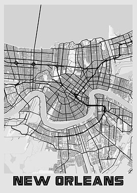 New Orleans City Map USA
