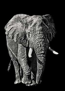 Elephant Bull Full Figure