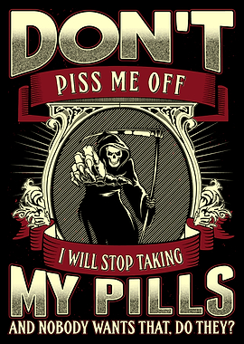 Pills saying design for