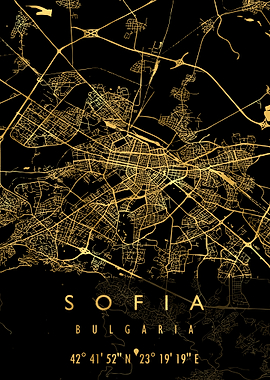 SOFIA MAP BULGARIA