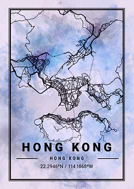 Hong Kong City Map China