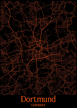 Dortmund City Map Germany