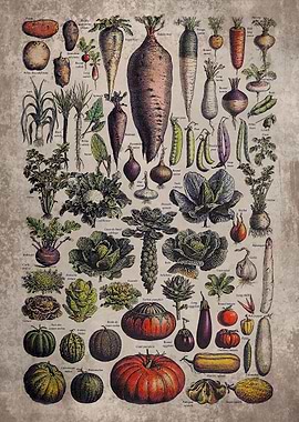 Vintage Vegetable Art