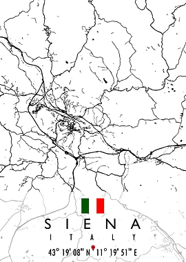SIENA MAP ITALY