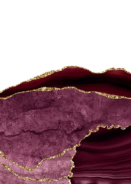 Burgundy Gold Agate Tex 28