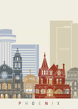 Phoenix skyline poster