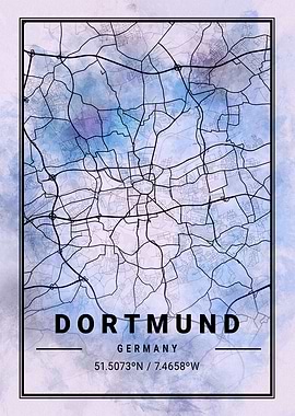 Dortmund City Map Germany
