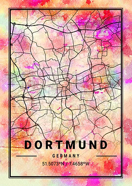 Dortmund City Map Germany