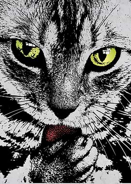 Cute Cat Portrait Wall Art