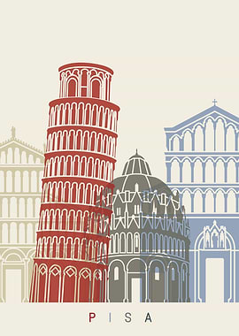 Pisa skyline poster