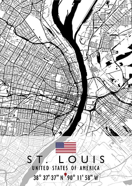 ST LOUIS MAP USA