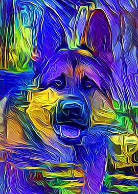 German Shepherd Colorful 6