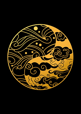 Clouds wave ying yang