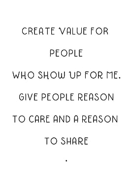 Create value