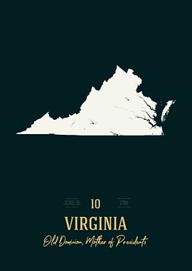 Virginia State Map USA