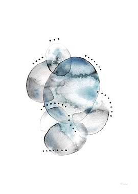 Blue and black stones