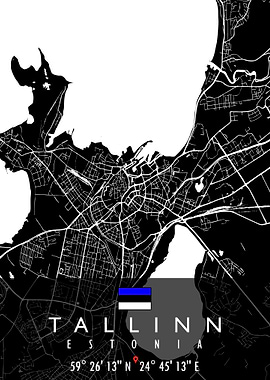 TALLINN MAP ESTONIA