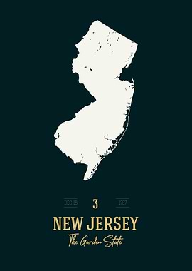 New Jersey State Map USA