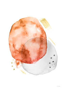 Orange grey and gold twist