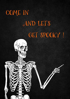 541 Halloween Text skelet