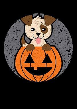 Halloween Pumpkin Dog