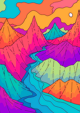 Vibrant valley river