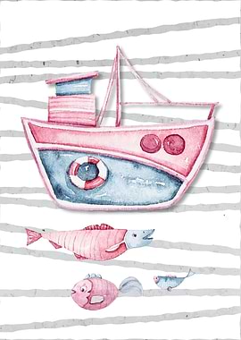 Maritime Kids Room Boat