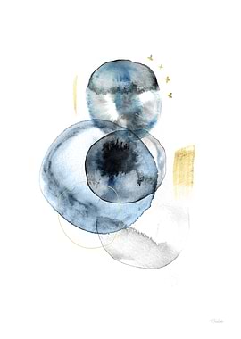 Blue grey and gold twists