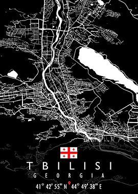 TBILISI MAP GEORGIA