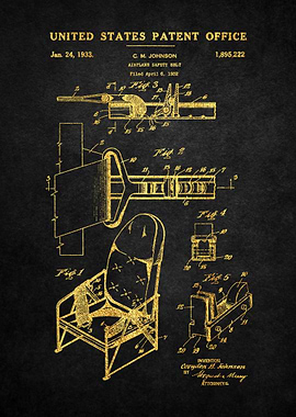 86 Airplane Seat Belt Pat