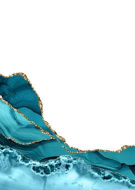 Teal Gold Agate Text 23