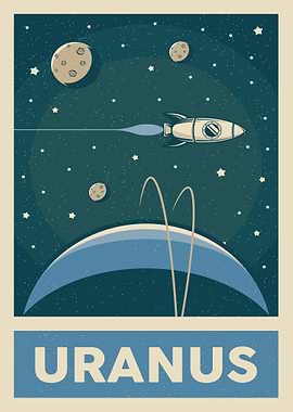 Uranus retro poster