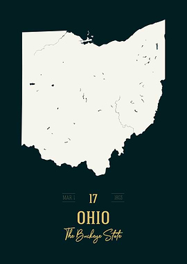 Ohio State Map USA