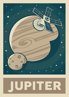 Jupiter retro poster