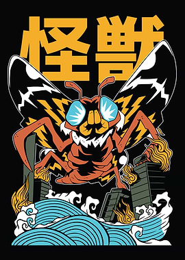 Japanese monster moth wave