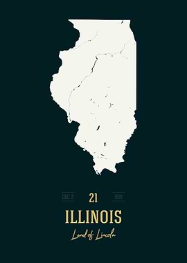 Illinois State Map USA
