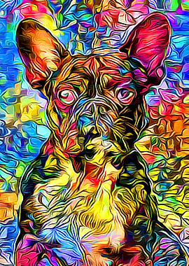 French Bulldog Abstract