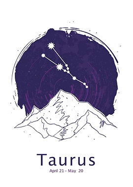 Taurus zodiac sign night