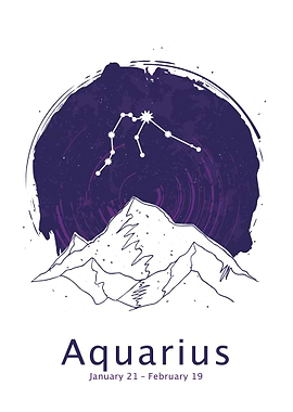 Aquarius zodiac sign night