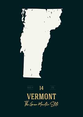 Vermont State Map USA
