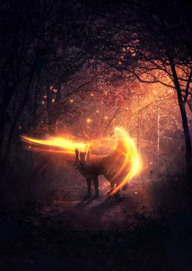 Fantasy Forest Fox Poster