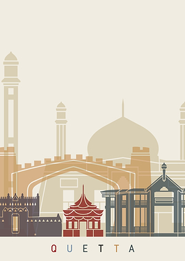 Quetta skyline poster
