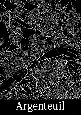 Argenteuil Black Map