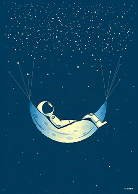Astronaut in Moon Hammock
